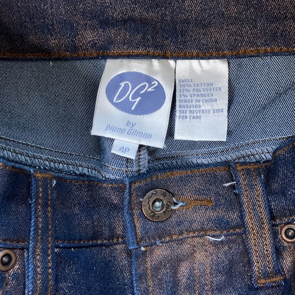 DG2 by Diane Gilman size 4P Jeans with a Bronze shimmer, Rhinesone Studding - Picture 4 of 9
